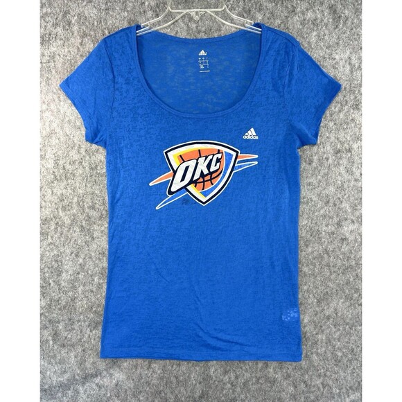 Adidas Oklahoma City OKC Thunder Shirt Women’s Size Large Lightweight - Picture 1 of 8